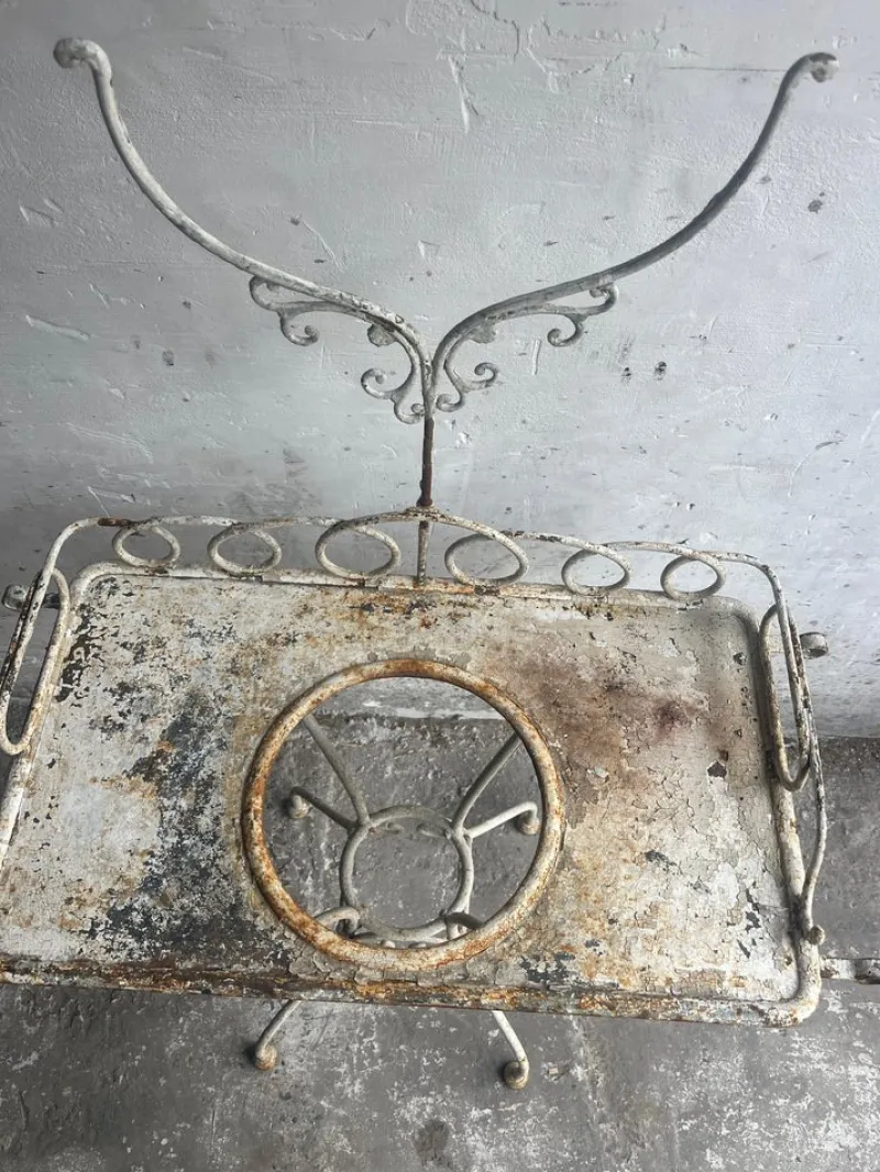 Pamono Antique French Wrought Iron Washstand, 19th Century> Garden Accessories