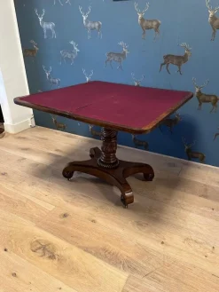 Outlet Pamono Antique Game Table in Mahogany