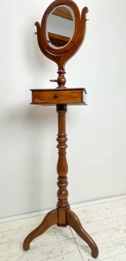 Pamono Antique Gentleman's Barber Shaving Mirror Stand, 1930s> Racks, Hooks & Valets