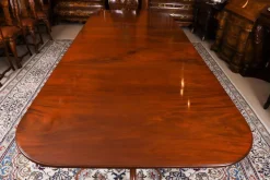 Hot Pamono Antique George III Regency Dining Table with Chairs, 1820, Set of 11