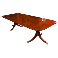 Sale Pamono Antique George III Regency Twin Pillar Dining Table, 1820