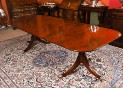 Best Pamono Antique George III Regency Dining Table with Chairs, 1820, Set of 11