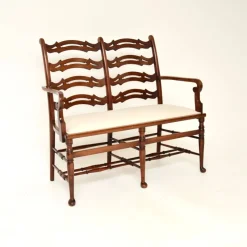 Sale Pamono Antique Georgian Ladderback Settee, 1820s