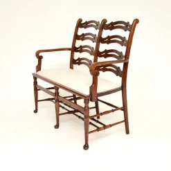 Sale Pamono Antique Georgian Ladderback Settee, 1820s