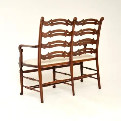 Sale Pamono Antique Georgian Ladderback Settee, 1820s