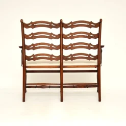 Sale Pamono Antique Georgian Ladderback Settee, 1820s