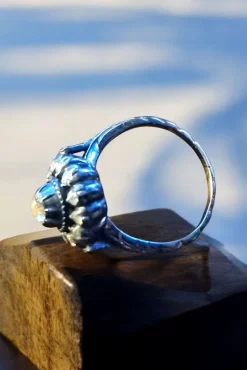Online Pamono Antique Georgian Ring with Rose-Cut Diamonds, 1790