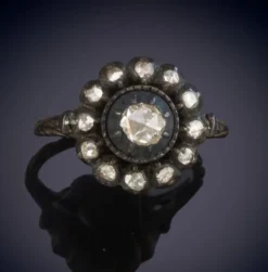 Online Pamono Antique Georgian Ring with Rose-Cut Diamonds, 1790