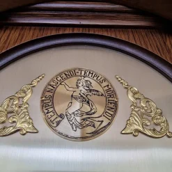 Pamono Antique Germa Table Clock withn Tempus Nascendi Tempus Moriendi Engraving><noscript><img width=