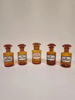 Hot Pamono Antique German Apothecary Pharmacy Jars, Set of 5