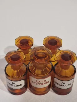 Hot Pamono Antique German Apothecary Pharmacy Jars, Set of 5