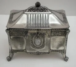 Pamono Antique German Art Nouveau Silver-Plated Jewelry Box from WMF><noscript><img width=