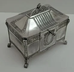 Pamono Antique German Art Nouveau Silver-Plated Jewelry Box from WMF><noscript><img width=