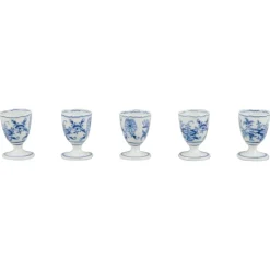 Pamono Antique German Egg Cups from Meissen, 1890s, Set of 5> Serving Dishes