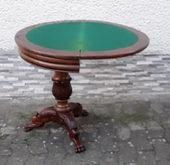Best Pamono Antique German Gaming Table in Mahogany, 1860