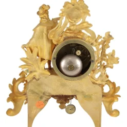 Pamono Antique German Gold-Plated Mantel Pendulum Clock, 1860s><noscript><img width=