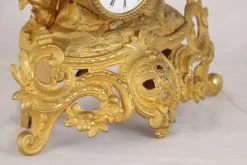 Pamono Antique German Gold-Plated Mantel Pendulum Clock, 1860s><noscript><img width=