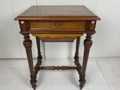 Pamono Antique German Walnut Sewing Table> Worktables & Workbenches