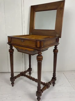Pamono Antique German Walnut Sewing Table><noscript><img width=
