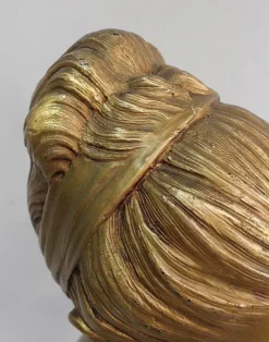 Clearance Pamono Antique Gilded Plaster Twisted Column and Bust of a Girl