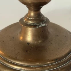 New Pamono Antique Gilt Bronze Candlestick, 1500s