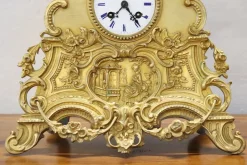 Pamono Antique Gilt Bronze Table Clock, 19th Century><noscript><img width=