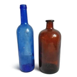 Pamono Antique Glass Gin Bottles, Set of 9><noscript><img width=