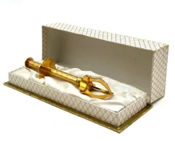 Hot Pamono Antique Gold-Plated Sugar Tongs with Decorated Handle, 1890s