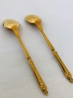 New Pamono Antique Gold-Plated Tableware Set from Frionnet Francois, 1900s, Set of 6