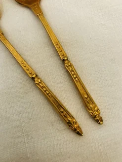New Pamono Antique Gold-Plated Tableware Set from Frionnet Francois, 1900s, Set of 6