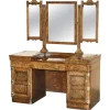 Pamono Antique Gothic Burr & Burl Dressing Table with Brass Fittings> Dressing Tables