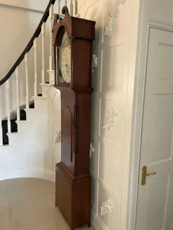 Pamono Antique Grandfather Clock in Oak and Mahogany by W. Prior for Skipton><noscript><img width=