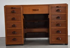 Pamono Antique Haagse School Oak Work Desk, 1920s><noscript><img width=