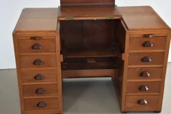 Pamono Antique Haagse School Oak Work Desk, 1920s><noscript><img width=