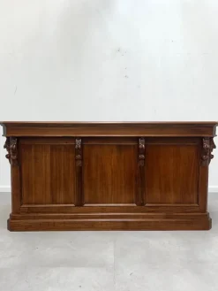 Pamono Antique Handcarved Counter with Bookcase><noscript><img width=