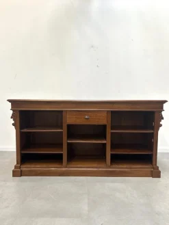 Pamono Antique Handcarved Counter with Bookcase><noscript><img width=