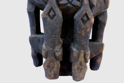 Pamono Antique Hand-Carved Wooden Pillar Column, Afghanistan / Pakistan, 1890s