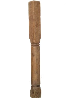 Pamono Antique Hand-Carved Wooden Pillar Column, Swat Valley Pakistan, 1890s> Pedestals And Columns