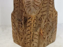 Pamono Antique Hand-Carved Wooden Pillar Column, Swat Valley Pakistan, 1890s><noscript><img width=