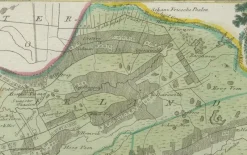 New Pamono Antique Hand-Colored Map of Eastern Friesland by Von Reilly, 1791