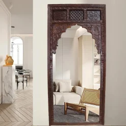 Pamono Antique Handmade and Handcarved Archway Door Frame, Nuristan, Afghanistan, 1920s> Architectural Elements