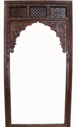 Pamono Antique Handmade and Handcarved Archway Door Frame, Nuristan, Afghanistan, 1920s><noscript><img width=