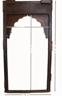 Pamono Antique Handmade and Handcarved Archway Door Frame, Nuristan, Afghanistan, 1920s><noscript><img width=