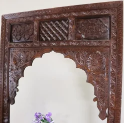 Pamono Antique Handmade and Handcarved Archway Door Frame, Nuristan, Afghanistan, 1920s><noscript><img width=
