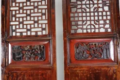 Online Pamono Antique Handmade Handcarved Sliding Door Panels, Japan, 1920s, Set of 2