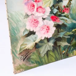Sale Pamono Antique Hand-Painted Screen by E. Zimber, France, 1898
