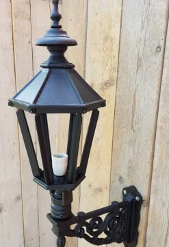 Pamono Antique Hexagon Cast Iron Wall Lantern> Garden Lighting