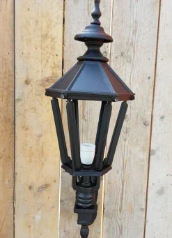 Pamono Antique Hexagon Cast Iron Wall Lantern> Garden Lighting