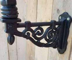 Pamono Antique Hexagon Cast Iron Wall Lantern><noscript><img width=