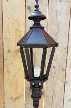 Hot Pamono Antique Hexagon Cast Iron Wall Lantern